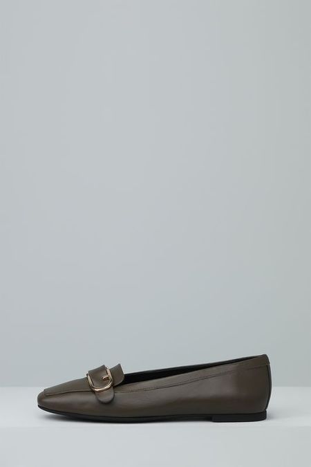 Балетки кожаные с пряжкой Furla