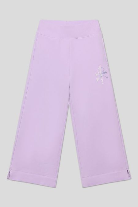 Брюки хлопковые на эластичном поясе Calvin Klein Jeans