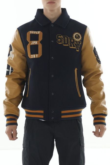 Куртка комбинированная из смесовой шерсти Superdry