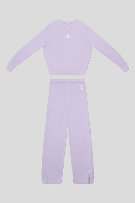 Комплект хлопковый из джемпера и брюк Calvin Klein Jeans