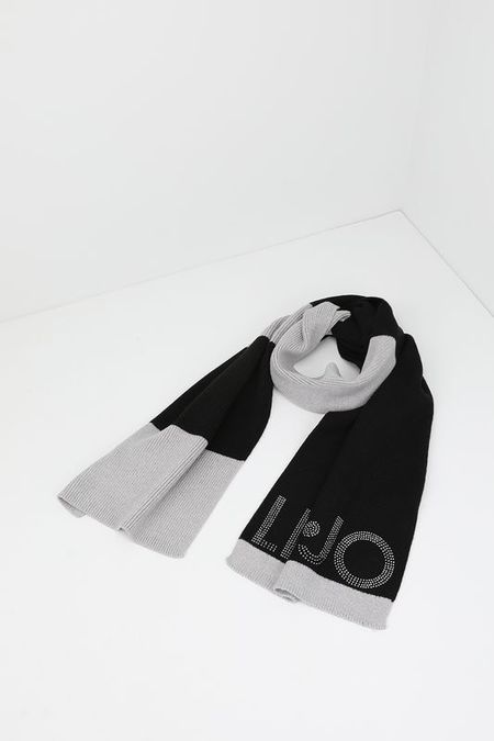 Шарф с логотипом из страз Liu Jo