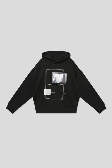 Худи хлопковое с принтом Calvin Klein Jeans
