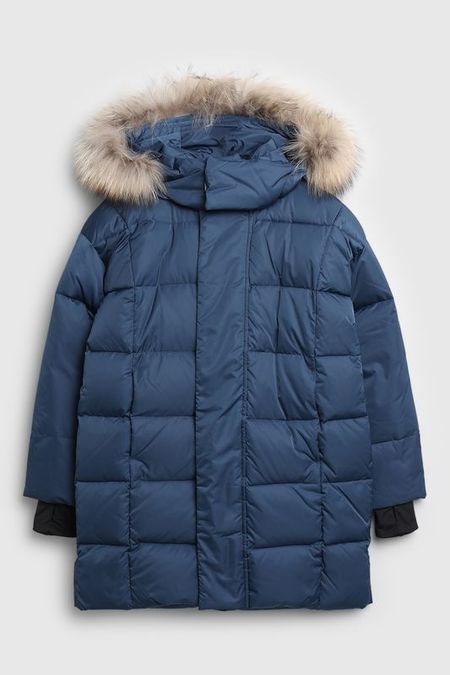 Пальто пуховое с меховой опушкой Silver Spoon Outdoor