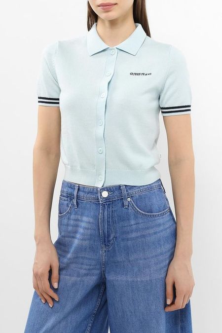 Поло вязаное на пуговицах Guess Jeans