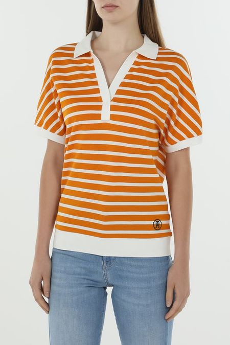 Поло хлопковое в полоску Tommy Hilfiger