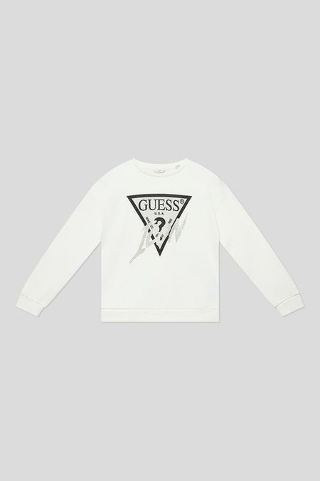 Свитшот хлопковый с логотипом Guess