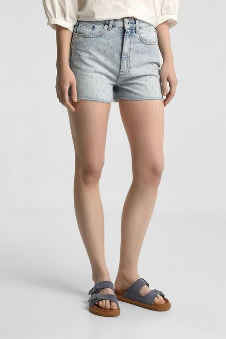 Шорты джинсовые с необработанным краем Karl Lagerfeld Jeans