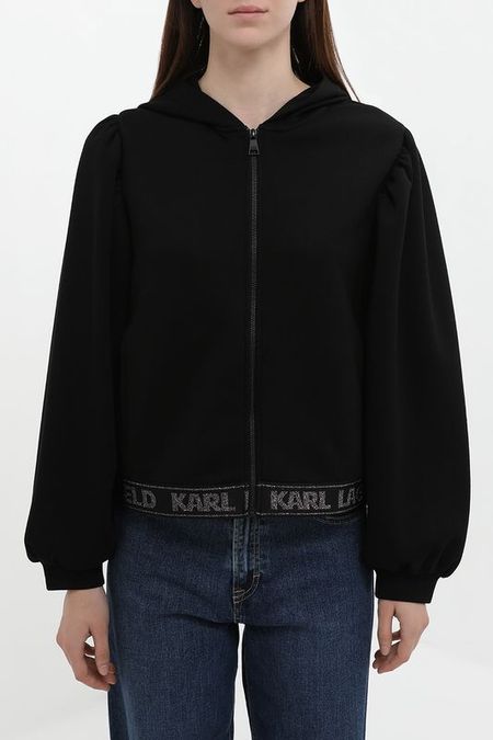 Толстовка на молнии с капюшоном Karl Lagerfeld