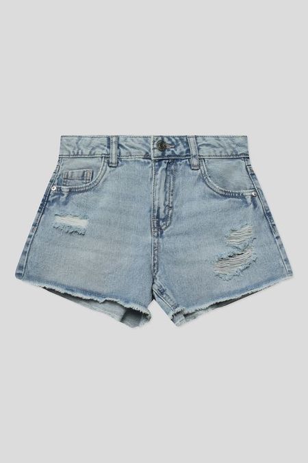 Шорты джинсовые с эффектом потертости Republic of Denim