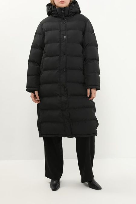 Пуховик с капюшоном удлиненный PEPE JEANS