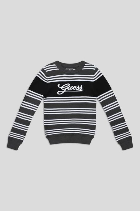 Джемпер хлопковый в полоску Guess