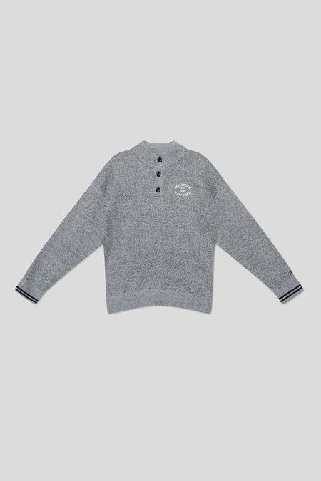 Джемпер хлопковый с воротником на пуговицах Tommy Hilfiger