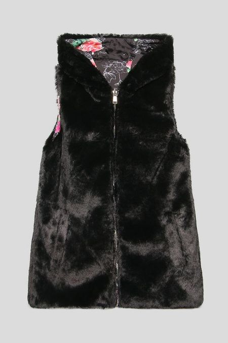 Жилет двусторонний из искусственного меха Guess