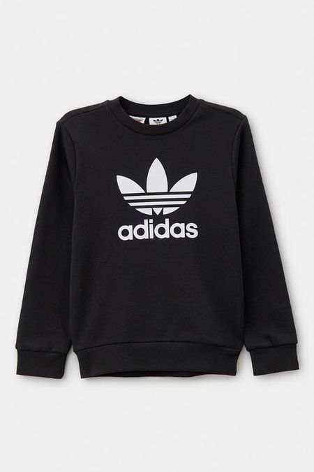 Свитшот хлопковый с логотипом Adidas