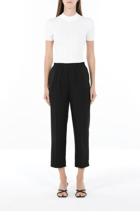 Брюки на эластичном поясе укороченные Auranna