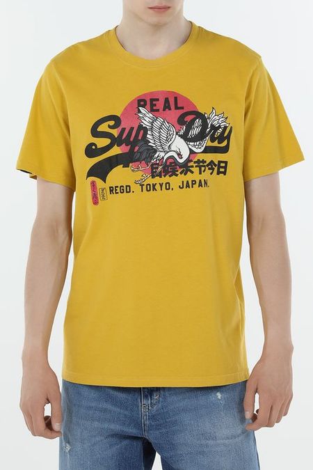 Футболка хлопковая с принтом Superdry