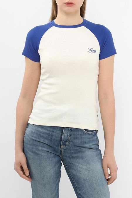 Футболка хлопковая с логотипом Guess Jeans