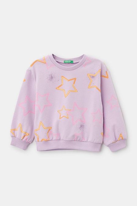 Свитшот хлопковый с принтом Benetton