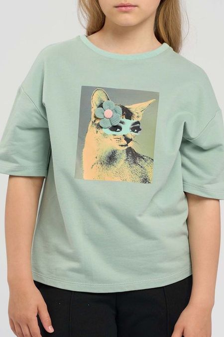 Футболка хлопковая с принтом Choupette