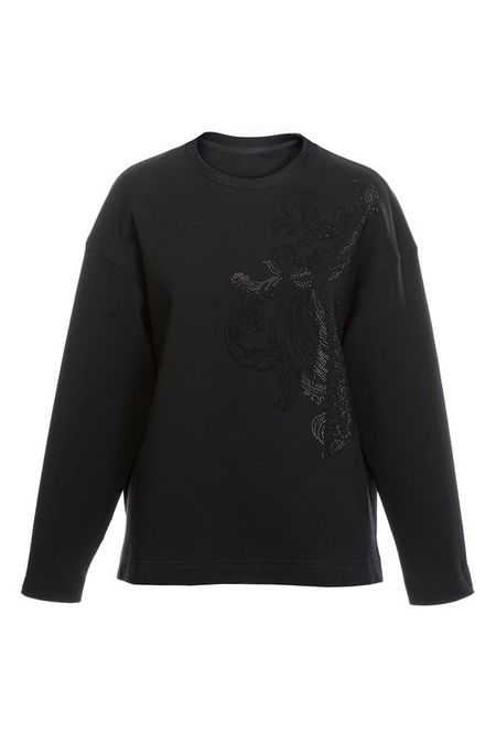 Свитшот хлопковый с декором ELEGANZZA