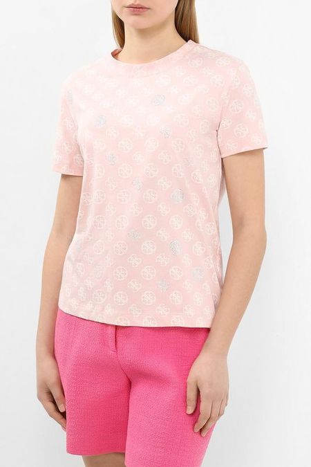 Футболка хлопковая с логотипом Guess