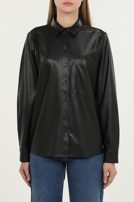 Рубашка с карманом из экокожи Gerry Weber