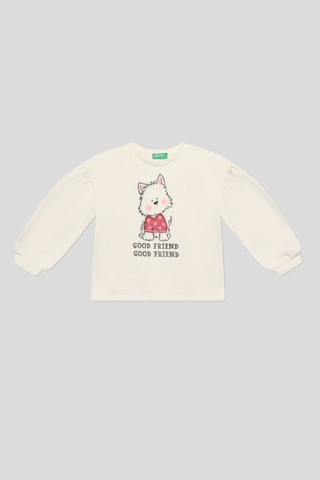 Свитшот хлопковый с принтом Benetton