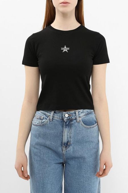 Футболка хлопковая укороченная Guess Jeans