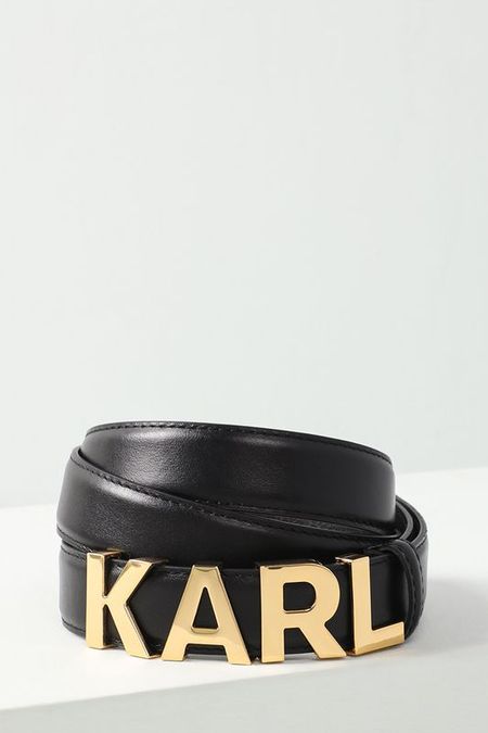 Кожаный ремень с логотипом Karl Lagerfeld