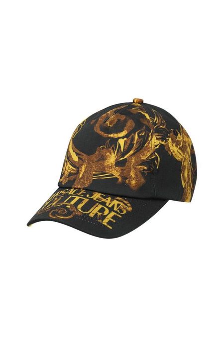 Бейсболка хлопковая с принтом VERSACE JEANS COUTURE