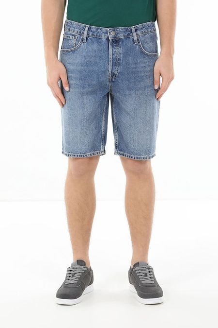 Шорты джинсовые с эффектом потертости Superdry