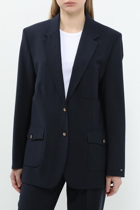 Пиджак однобортный с накладными карманами Tommy Hilfiger