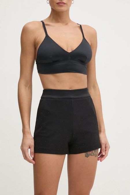 Шорты трикотажные на эластичном поясе со стразами Marciano by Guess