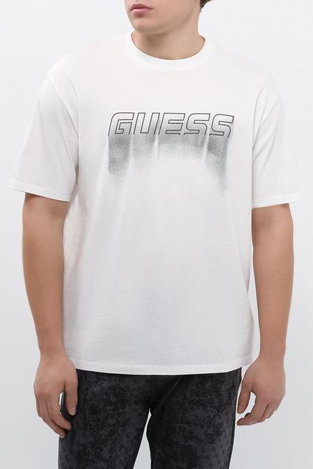 Футболка хлопковая с принтом Guess