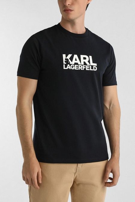 Футболка хлопковая с логотипом Karl Lagerfeld