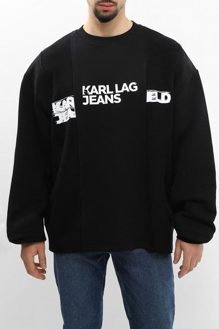Свитшот хлопковый свободного кроя Karl Lagerfeld Jeans
