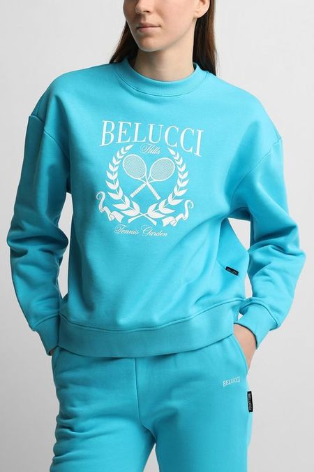 Свитшот хлопковый с принтом BELUCCI