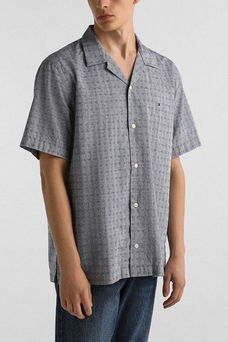 Рубашка хлопковая с коротким рукавом Tommy Hilfiger