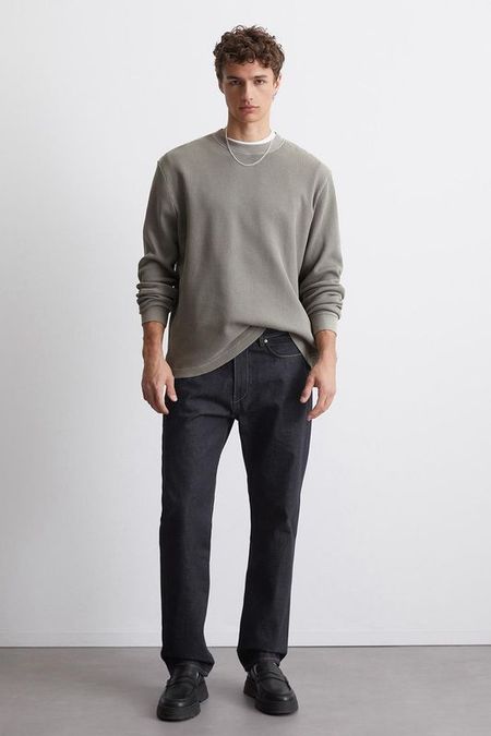 Лонгслив из плотного джерси с вафельной текстурой Marc O'Polo Denim