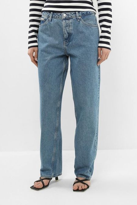 Джинсы с эффектом потертости Calvin Klein Jeans