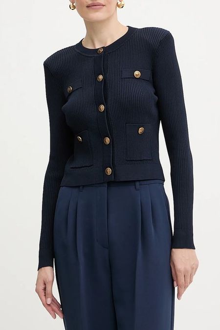 Кардиган в рубчик с пуговицами Guess