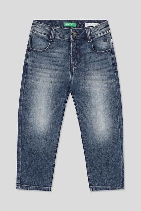 Джинсы с эффектом потертости Benetton