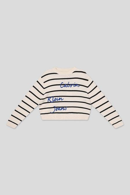 Джемпер хлопковый в полоску Calvin Klein Jeans