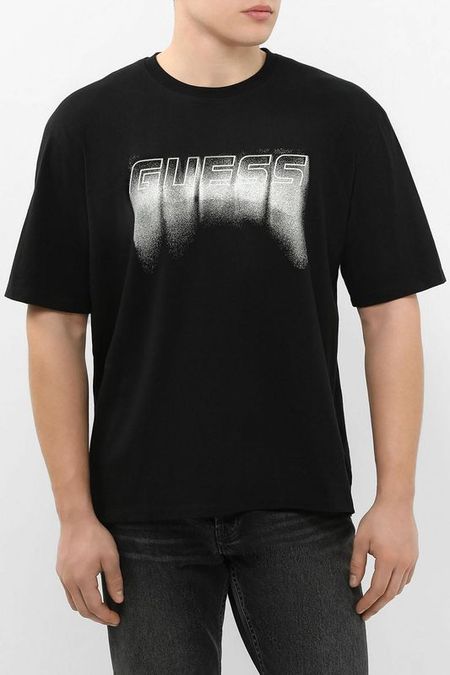 Футболка хлопковая с принтом Guess