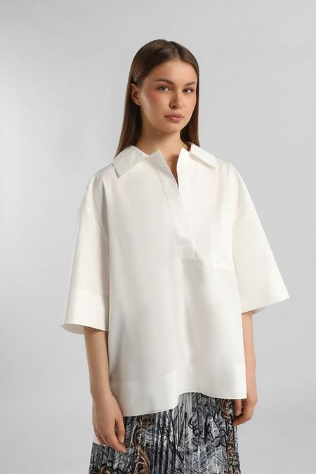 Блуза хлопковая свободного кроя ELEGANZZA