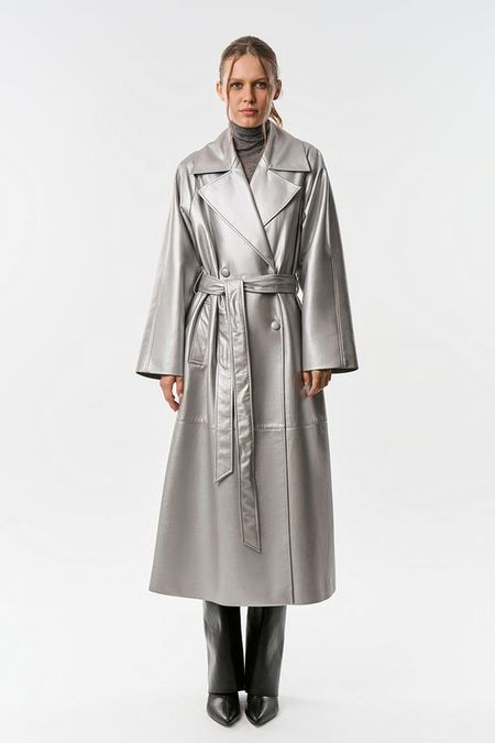 Тренч двубортный из искусственной кожи Fashion Rebels