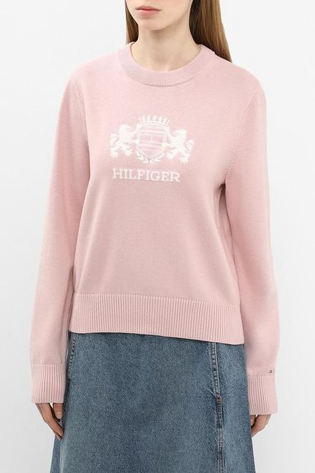 Джемпер хлопковый с логотипом Tommy Hilfiger