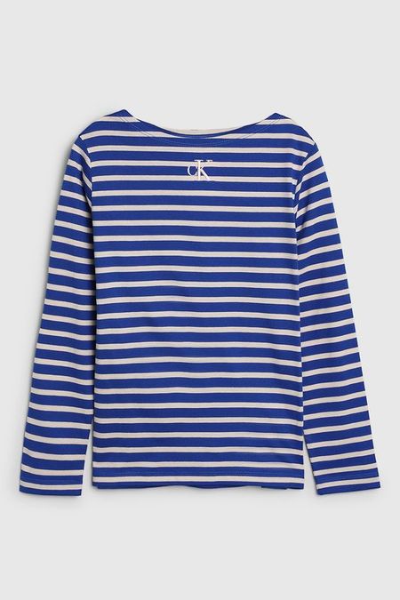 Лонгслив хлопковый в полоску Calvin Klein Jeans