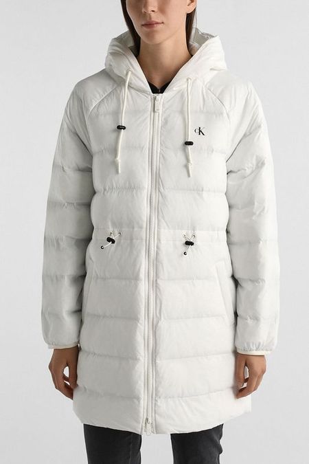 Пуховик с поясом на кулиске Calvin Klein Jeans
