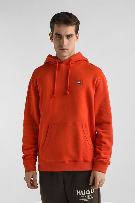 Худи хлопковое с карманом Tommy Jeans
